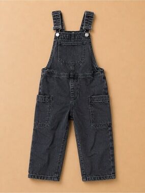 Zara Kids Black Denim Overalls 2-3Y/T